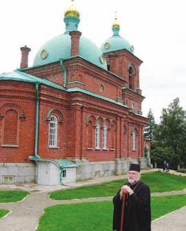 Photo right: Bishop MARK outside the Resurrection Skete at the Valaam Monastery Nick Roberts who was in Russia on business and our former parishioner Oleg who is now living in St. Petersburg.