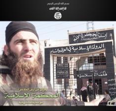 The video banner The jihadist media institution, Al- court that was established by members of the Islamic State of Iraq and Al-Sham in Al- In the video, rulings in their cases.