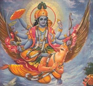 Lord Vishnoo came on his vessel Garuda to grant her the boon of MAHA-MAA.