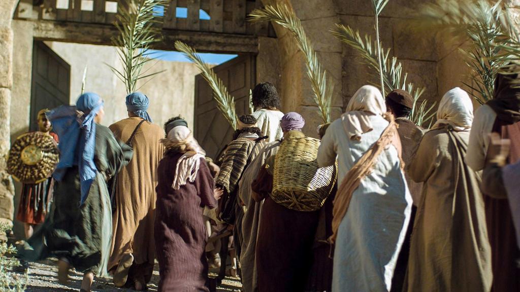 As Jesus rode into the city, people rushed to find out
