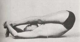 Urdhva Mukha Paschimottanasana, touching deeply all the spinal muscles; Halasana and Karnapidasana; Eka Pada; balancing with Niralamba Sarvangasana; and more.