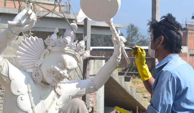 Rinpoche is now building an outer representation of Zangdok Palri in Vajravarahi, Kathmandu, Nepal. We are now in our fifth year of construction.