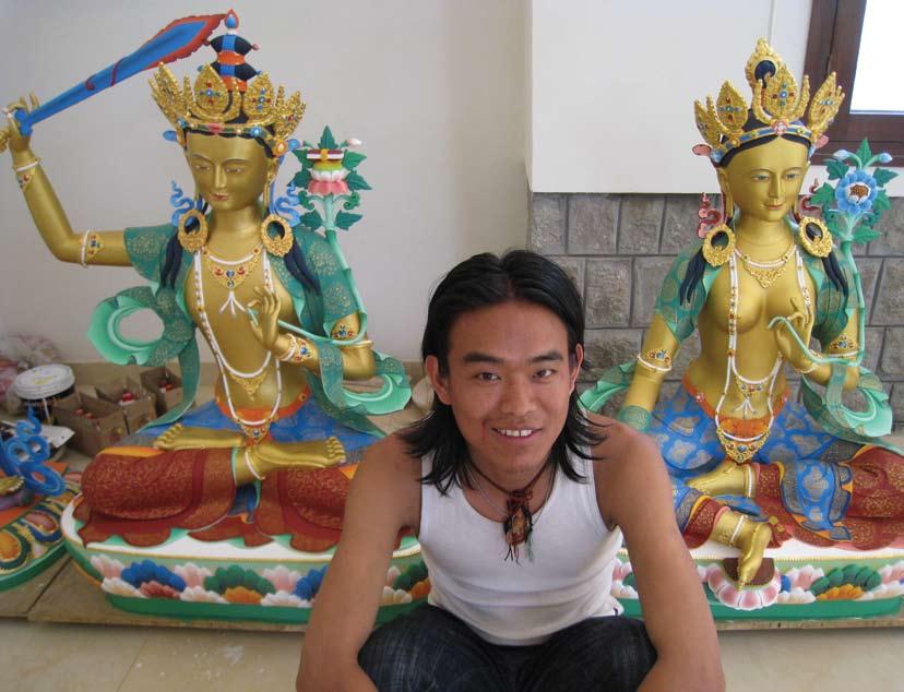 Our Tibetan Statue Painter Pema Tashi After they left Tibet my parents came to Phunstok Ling Colony in Orissa. This is where I was born.