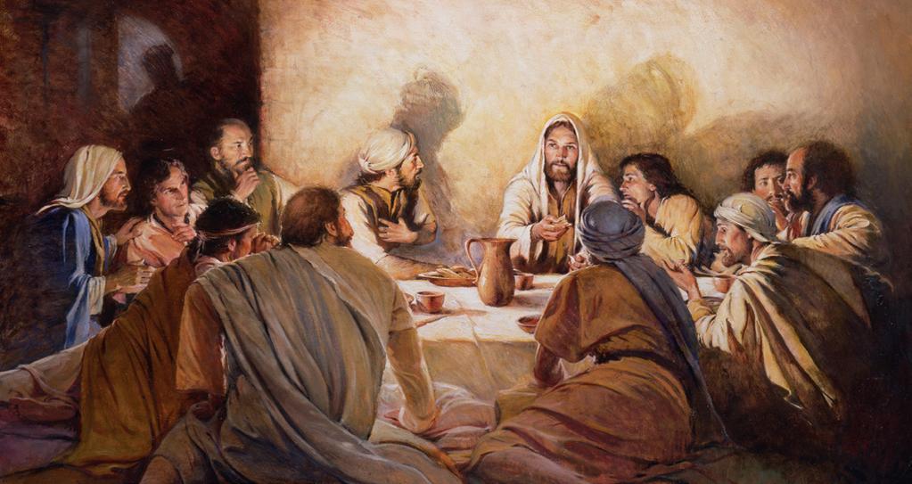 As a final and specially prepared Passover supper was ending, Jesus took bread, blessed and broke it, and gave it to his Apostles, saying, Take, eat (Matthew 26:26).