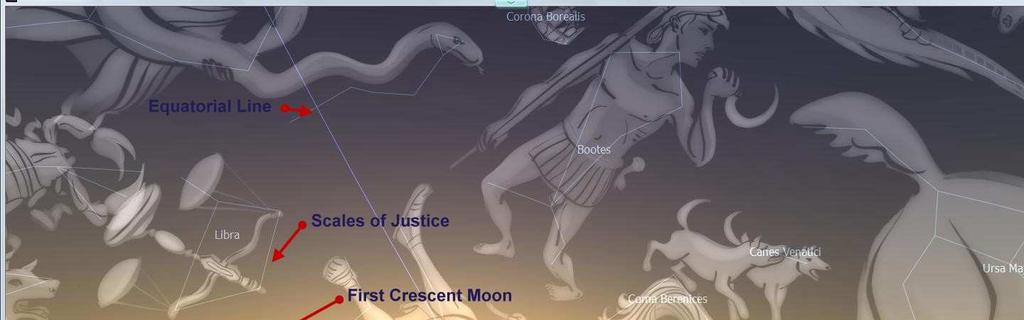 The following is the view for the sighting of the projected first crescent moon on October 9 th, 2010.