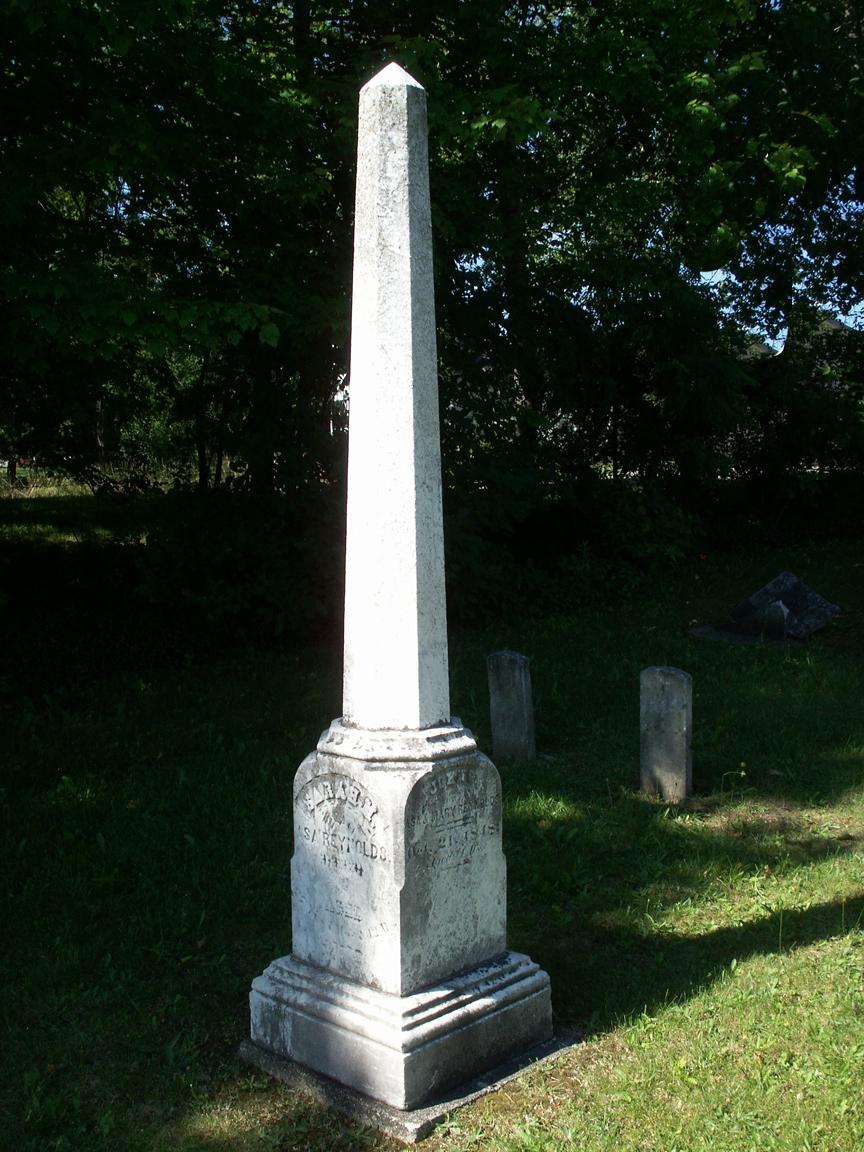 Photo of Betsy and Asa's memorial by Jerome Reynolds of Vermontville,