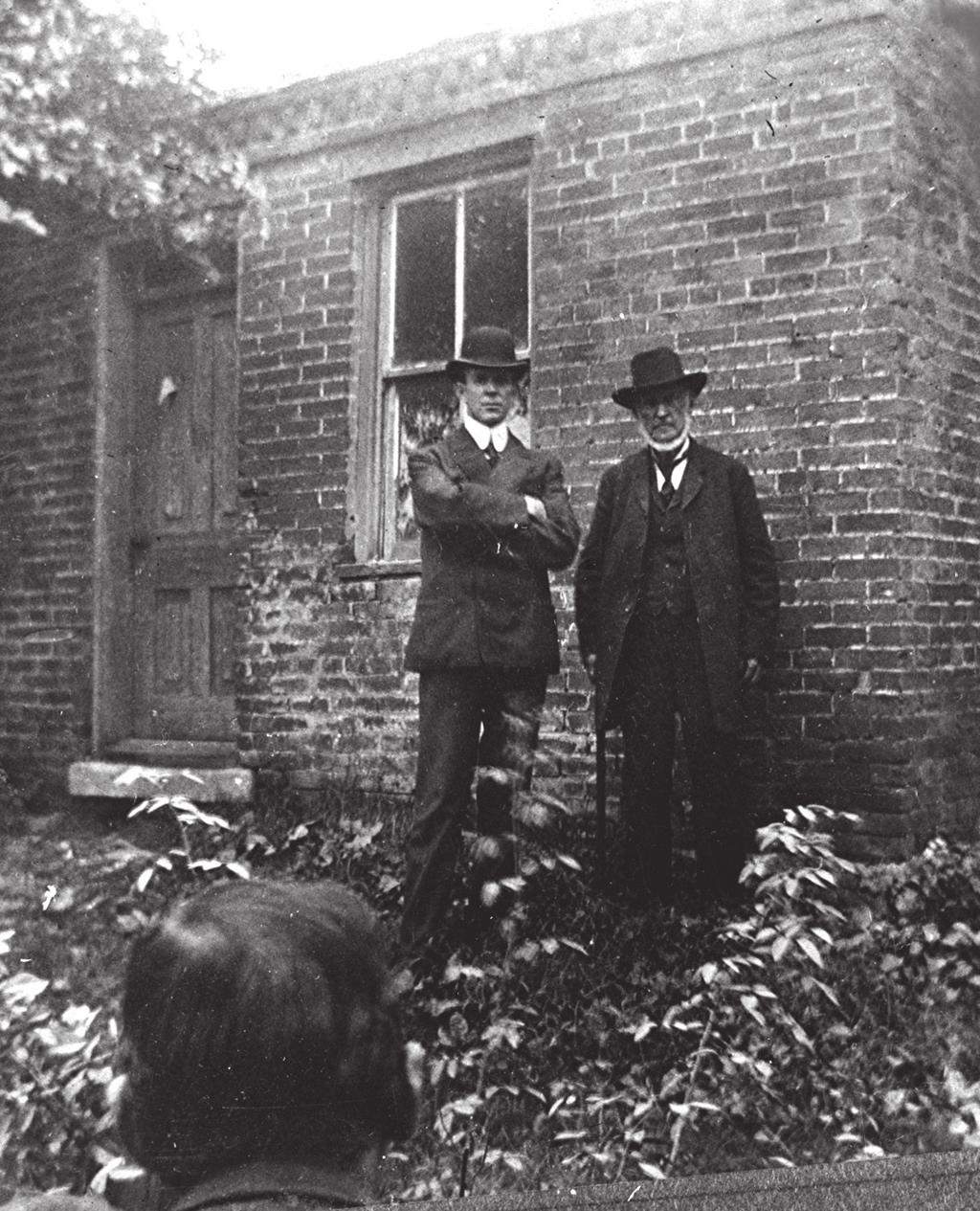 German Ellsworth (left) and Lorin Farr This photo was taken in front of Lorin Farr s old home in Nauvoo, Illinois,