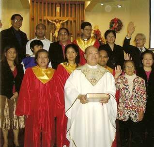 Filipino Community Apostolate: First mass was June 13, 1992 Father Joe Cadusale Celebrating Mass and installation of Officers The Filipino Apostolate celebrated their first Mass