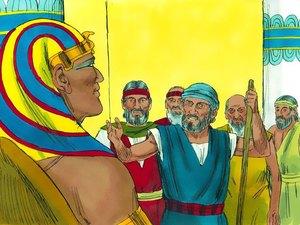 But they were in such anguish and cruel bondage that they did not listen to anything Moses said. Then God said, Now go in and tell Pharaoh to let the children of Israel go! Moses was worried now.