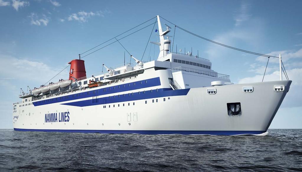 IN THE SPOTLIGHT NAMMA SHIPPING LINES With its Ro-Pax ferry fleet, Namma Shipping Lines (NSL) has been providing regular shipping services to passengers