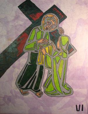 Sixth Station: A Woman Wipes the Face of Jesus We have seen him without beauty or majesty, with no looks to attract our eyes.