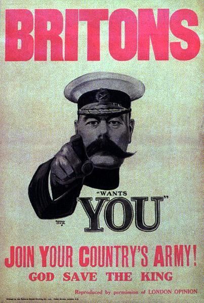 Britons Wants You!- Recruiting for the Army in WWI In early 1914 the Army was a professional force as it still is today.