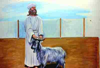9) Sending the live goat into the wilderness. Leviticus 16:22, And the goat shall bear on itself all their iniquities to a solitary land; and he shall release the goat in the wilderness.