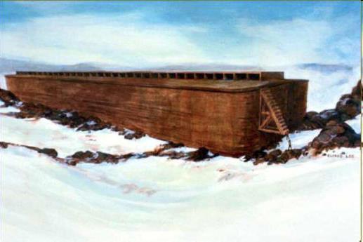 The Ark In Hebrew ark means box or coffin, not boat Gopher wood (cypress or cedar) Rooms inside; roof on top Window one cubit from top Door on side of ark Covered with pitch, inside & out 300 cubits