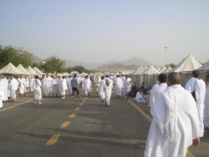 5. On the 8 th Going to Mina Put on Ihram for Hajj and then go to Mina.