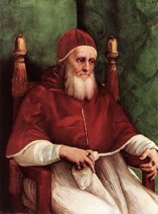 Julius II (1503-13) A Della Rovere, nephew of Sixtus IV Targeted by the Borgias, was for exiled 10 years before Alexander s death