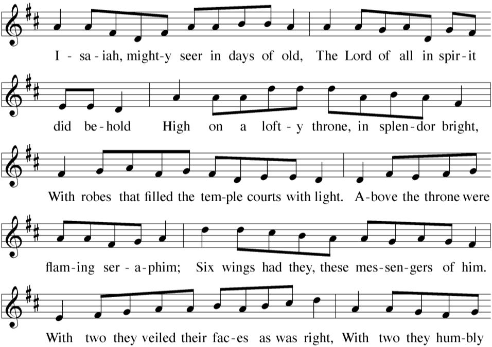 SONG OF PRAISE Isaiah, Mighty Seer in