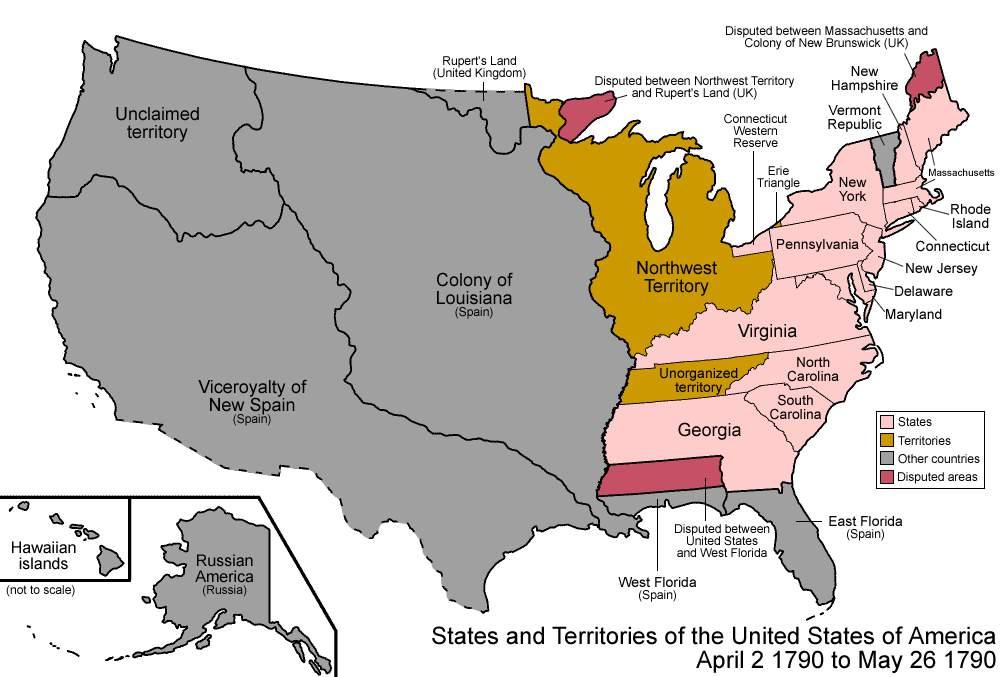 To the Americans in the 1790s, the West was the land west of the Appalachian Mountains, extending to the Mississippi
