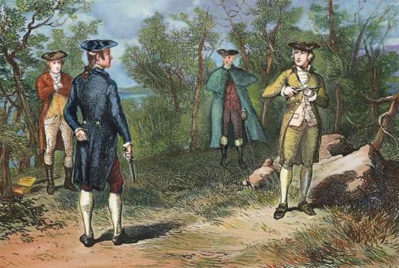 Burr angrily challenged Hamilton to a duel, a gunfight.