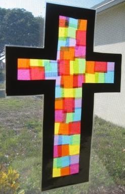 Ideas for 6-10s /children s groups Stained glass effect crosses This is a very simple creative activity for a children s group.