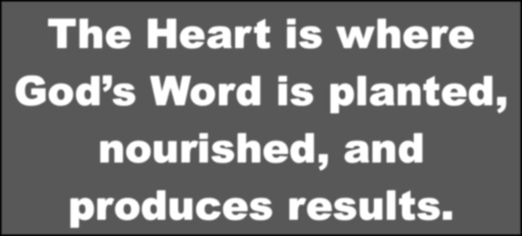 The Heart is where God s Word is