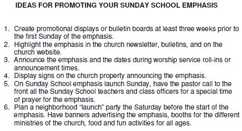 2010 Sunday School Emphasis: Baptize.