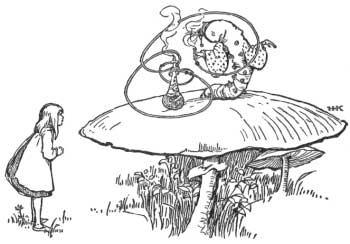 ALICE IN WONDERLAND CHAPTER 5: A CATERPILLAR TELLS ALICE WHAT TO DO Adapted for The Ten Minute Tutor by: Debra Treloar The Cat-er-pil-lar looked at Al-ice, and she stared at it, but did not speak.