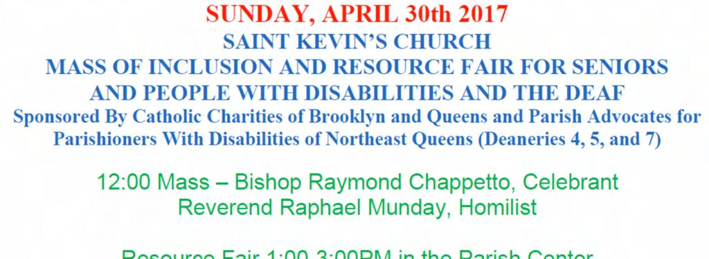 April 16, 2017 St. Kevin R.C. Church Page 4 2017 Annual Catholic Appeal Update Thank you to the parishioners who have already sent in their pledges for the 2017 Annual Catholic Appeal!