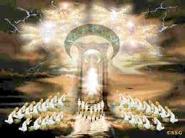 Second Kingdom Vision The Throne in Heaven Revelation 4 & 5 In this vision, we once again have the Son of Man, even the Lord Jesus Christ. This time, he is foreseen as sitting on the throne in glory.