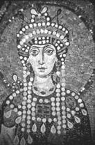 Depict religious imagery as well as portraits of Emperor Justinian and Empress Theodora Part of Justinian s unsuccessful attempt to reunite the two halves of the empire Conflict over Icons Icons,