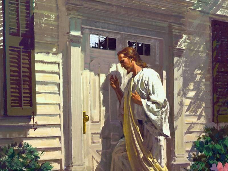 Rev 3:23 Jesus knocks on the door.