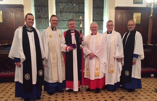 Canon Kyle Hanlon; The Very Rev Kenneth Hall, Dean of Clogher; The Rt Revd John McDowell,Bishop of Clogher; The Venerable Terry Scott, Archdeacon of Armagh; The Venerable Brian Harper, Archdeacon of