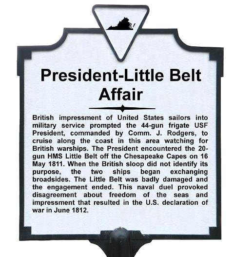 President- HMS Little Belt marker dedication was conducted Sunday November 6 at the Old Coast Guard Station in Virginia Beach.