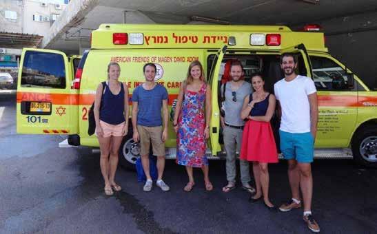 During the visit they got to meet representatives from Magen David Adom and learn about the organization. The visit included an explanation of what MDA s mission is, its history and structure.