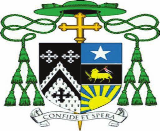 A diocesan bishop shows his commitment to the flock he shepherds by combining his personal coat of arms with that