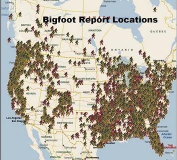 North America Bigfoot Sightings Bigfoot Is it just me or