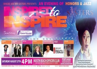 Inspired to Inspire Evening of Honors & Jazz (Honoree Mamie Hixon with Jackie Parker) On Saturday, August 27, 2016 at the Mustin Officer s Club-NAS, Where Are My Sisters (WAMS) hosted Inspired to