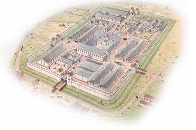 Typcial Roman fort (smaller version), in Saalburg, Germany, which housed 1500 soldiers. Temple Mt. (in 691 AD with Dome of Rock), some say site was formerly the Fortress Antonia III.
