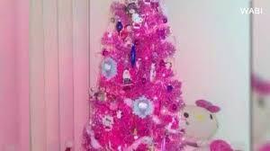 Tuesday ARTICLE School says Hello Kitty Christmas tree can stay A maths teacher at a high school in Maine, USA has been allowed to keep her pink Hello Kitty Christmas tree in her classroom.