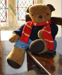 2. Nave The Pilgrims Trail Teddy Horsley comes to the centre of the church.