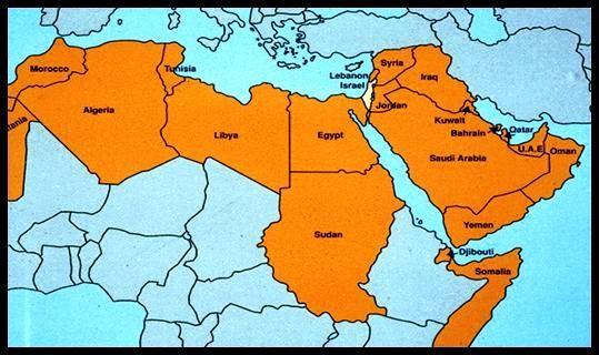 WHERE IS THE ARAB WORLD? The Arab world stretches from Morocco across Northern Africa to the Persian Gulf.