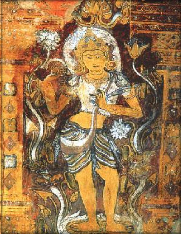 18 texts remains prominent in the painting cycles and the bumisparsamudra Buddha, the most sacred of