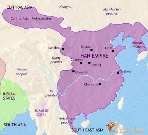 Chinese expansionism: 1 st century BCE, Han Dynasty extended