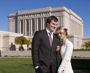 RIGHT: MESA ARIZONA TEMPLE (Genesis 3:20; see also Moses 4:26). God is the Father of all men and women. They are His children. It was He who ordained marriage as the union of a man and a woman.