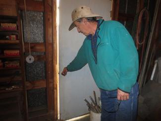 Mark Thyr of the Grateful Service Company was going to repair the door for us.