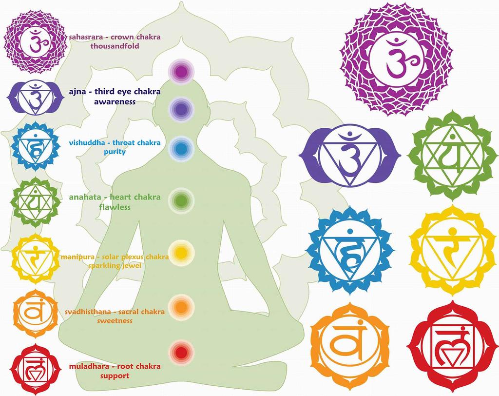 Figure 1: Chakra symbols with Devanagari