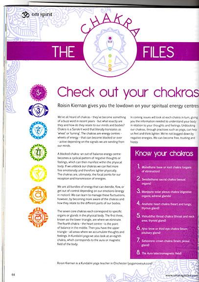 Figure 8: The use of chakra symbols in Om Yoga Magazine, a periodical printed by