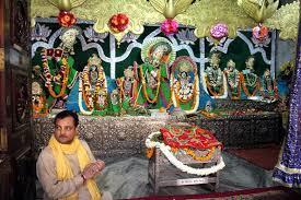 One day Sanatana Gosvami, sitting before the shila, was circumambulating Giriraj in smarana.