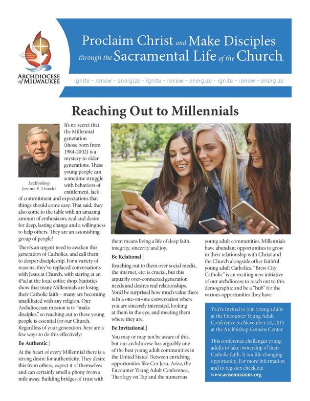 emails. The archbishop s articles will still focus on how the mission and priorities that came from the archdiocesan Synod are guiding the work of parishes and the archdiocese.