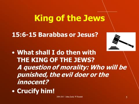 II. Do you want me to release to you the king of the Jews?